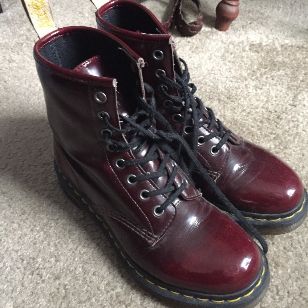 Red Vinyl Doc Martens